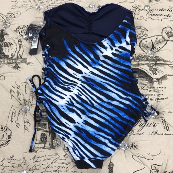 Rachel Rachel Roy Lace Up One-Piece Swimsuit - Picture 6 of 7